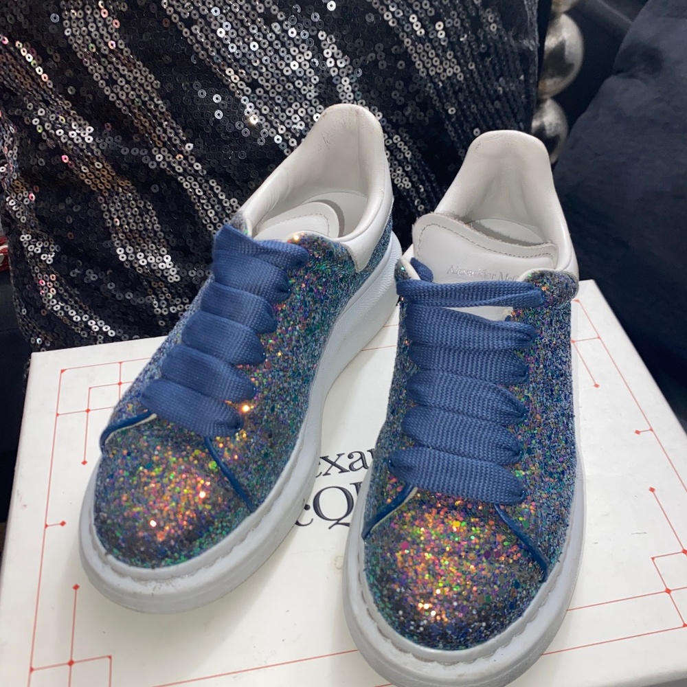 Alexander McQueen girls glitter sneakers